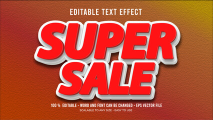 super sale editable text effect