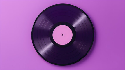 violet vinyl record with violet background