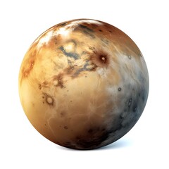 brown planet isolated on white background