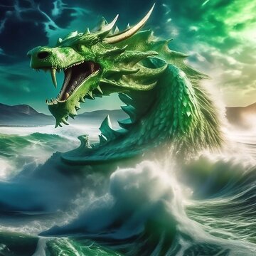 green dragon, symbol of the new year