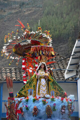 Virgen del Rosario Paucartambo 2023 - obrazy, fototapety, plakaty
