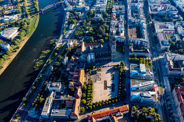 Magdeburg in Sachsen Anhalt aus der Luft | Luftbilder von Magdeburg  - obrazy, fototapety, plakaty