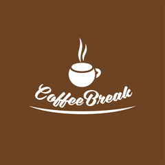 Coffee break logo vector design