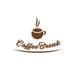 Coffee break logo vector design