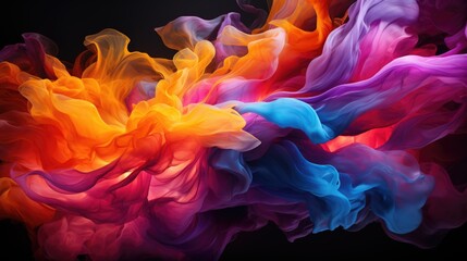 Energy waves depicted with colorful and dynamic lines and shapes.