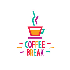Coffee break logo vector design