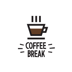 Coffee break logo vector design
