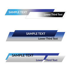 Lower third template. Set of TV banners and bars for news and sport channels, streaming and broadcasting  isolated on white background.