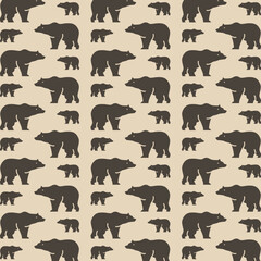 Animal Bear Polar seamless repeating pattern vector illustrator background