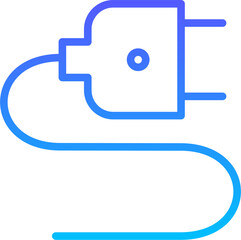 Plug II Line Gradient Icon pictogram symbol visual illustration
