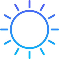 Sun Line Gradient Icon pictogram symbol visual illustration