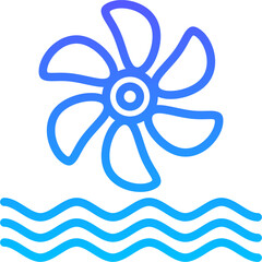 Obraz premium Turbine Line Gradient Icon pictogram symbol visual illustration