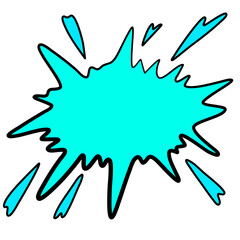 Obraz premium Comic Blank Text Speech Dialogue Bubble