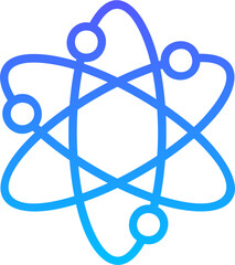 Atom Line Gradient Icon pictogram symbol visual illustration
