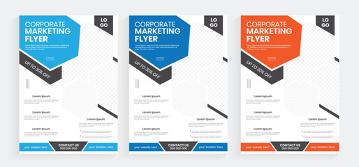 Professional A4 size corporate agency clean flyer design, abstract creative business flyer design, A4 promotional marketing corporate flyer design, advertisement vector paper sheet, handout design