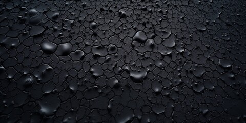 Abstract black stone material texture background, drops, cracks. - obrazy, fototapety, plakaty