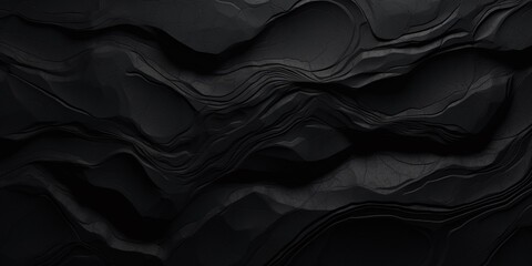 Black rock background. Dark gray stone texture. Black grunge background. Mountain close-up. Distressed backdrop.