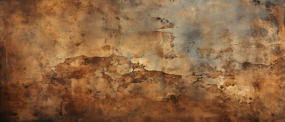 Old beige and dark brown textured metal.generative ai