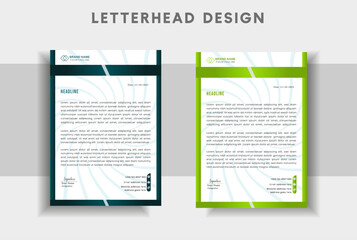 Obraz premium corporate letterhead design vector template