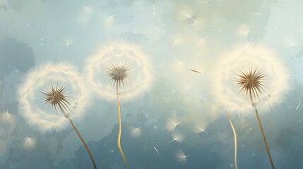 dandelion on a blue sky