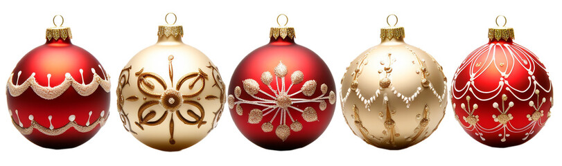 red and white christmas ornaments