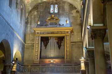 Great organ in an ancient church - obrazy, fototapety, plakaty