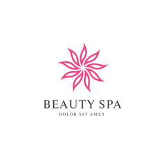 spa beauty logo layout design