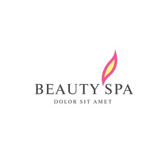 spa beauty logo layout design