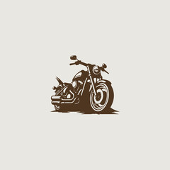 バイクをシンボリックに用いたシンプルかつスタイリッシュなロゴのベクター画像