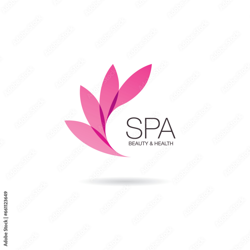 Wall mural spa beauty logo layout design