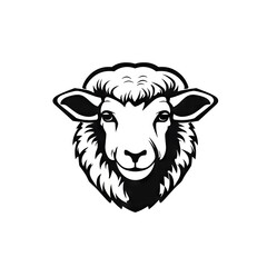 Sheep Portrait, Ram Icon, Logo, Lamb Pictogram