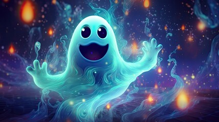 Ghost in the Cemetery. Generative  AI 