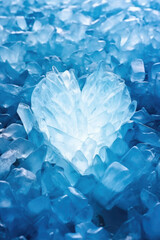 Ice heart made of ice shards