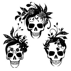 Silhouette Skull set