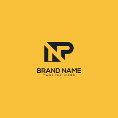 Alphabet Minimal Letters NP PN Business Logo Design Vector. © TMkhan