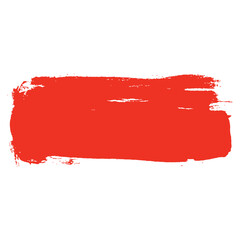 red ink paint brush stroke