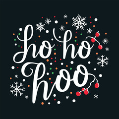 Ho Ho Ho Christmas T-shirt Design