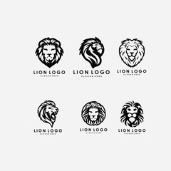 icon, logo, lion, symbol, sign, emblem, illustration, design, vector, king, animal, silhouette, graphic, isolated, royal, head, set, badge, vintage, template, strength, wild, mascot, face, label, shie