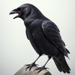 Fototapeta premium Raven, Crow on a light background