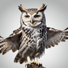 Obraz premium Owl on a light background