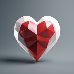 Naklejka na ściany i meble 3d heart icon