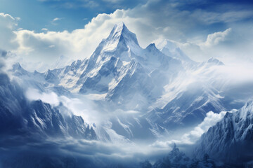 Obraz premium mountains and clouds
