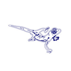 sketch of a lizard for elements in making logos and symbols