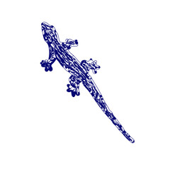 sketch of a lizard for elements in making logos and symbols