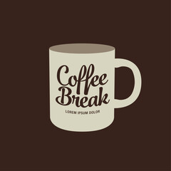 Coffee break logo vector design