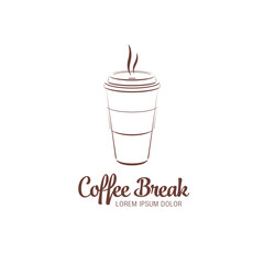 Coffee break logo vector design