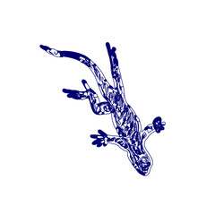 sketch of a lizard for elements in making logos and symbols