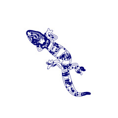 sketch of a lizard for elements in making logos and symbols