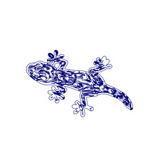 sketch of a lizard for elements in making logos and symbols