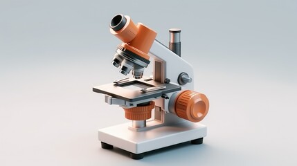 Fototapeta na wymiar 3d Microscope Illustration Isolated Background